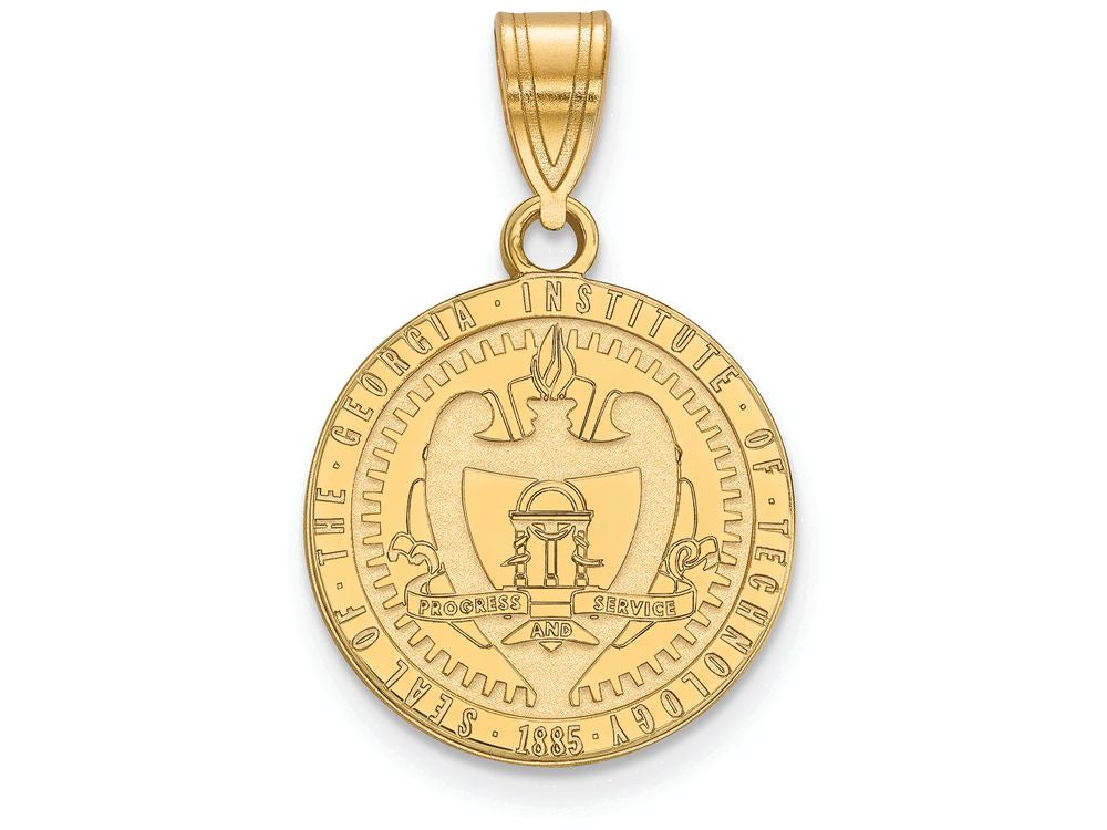 Logoart Sterling Silver Gp Georgia Institute Of Tech Med Crest Pendant