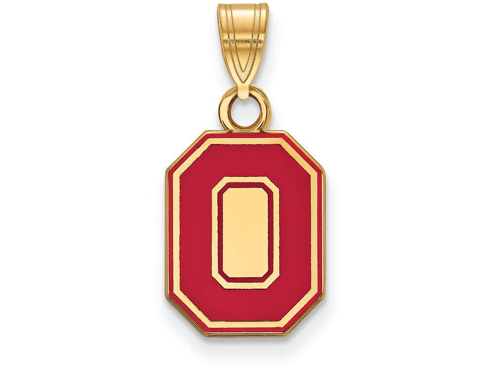 Logoart Sterling Silver Gp Ohio State University Small Enamel Pendant