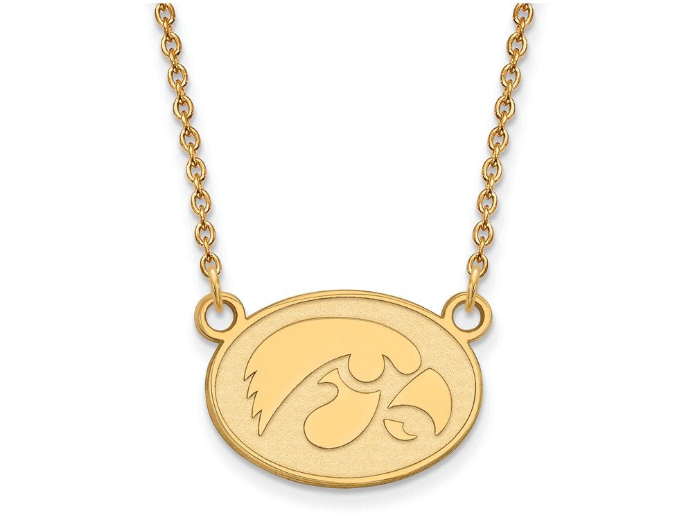 Logoart Sterling Silver Gp University Of Iowa Small Pendant Necklace