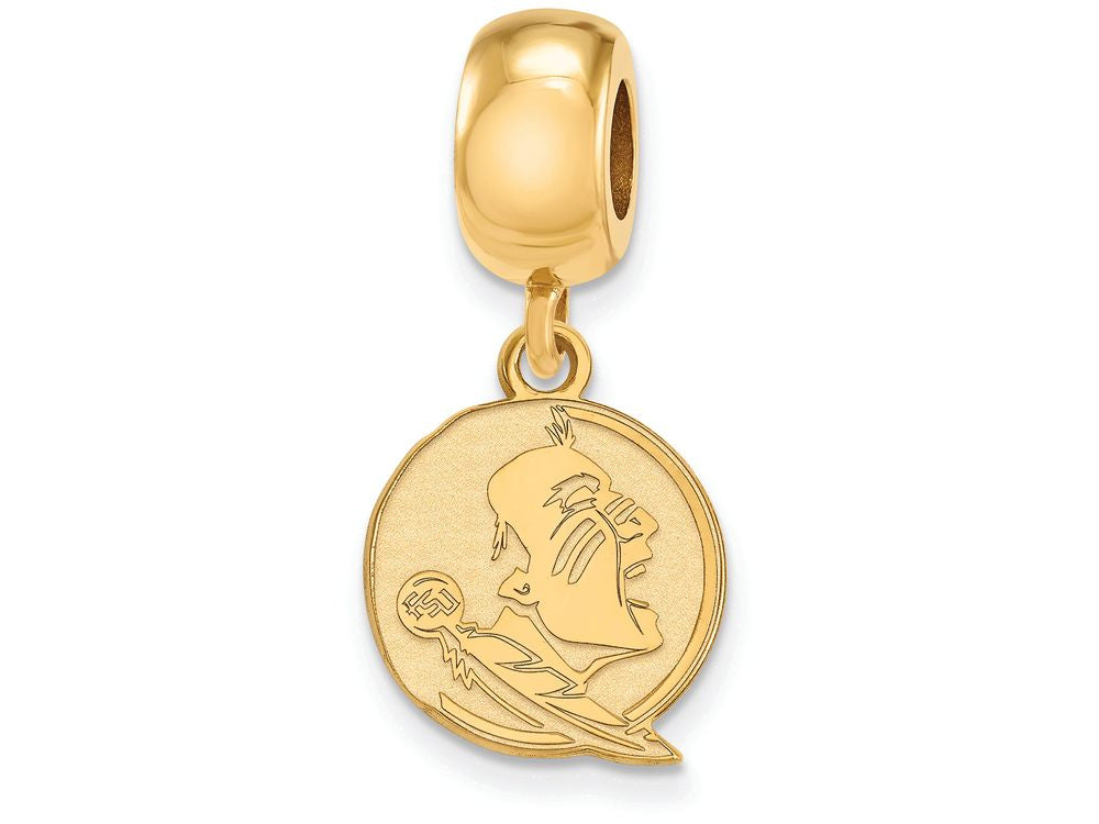 Logoart Sterling Silver Gp Florida State University Small Dangle Bead