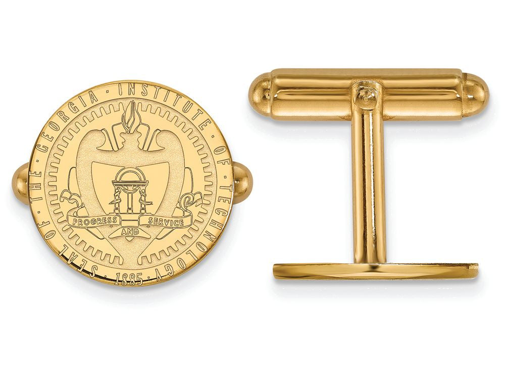 Logoart Sterling Silver Gp Georgia Institute Of Technology Crest Cuff Links