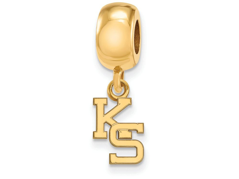 Logoart Sterling Silver Gp Kansas State University Extra Small Dangle Bead Charm