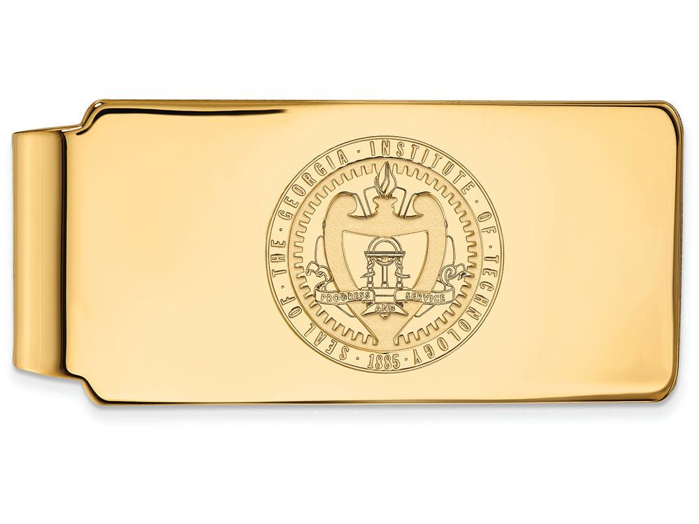 Logoart Sterling Silver Gp Georgia Institute Of Technology Money Clip Cre