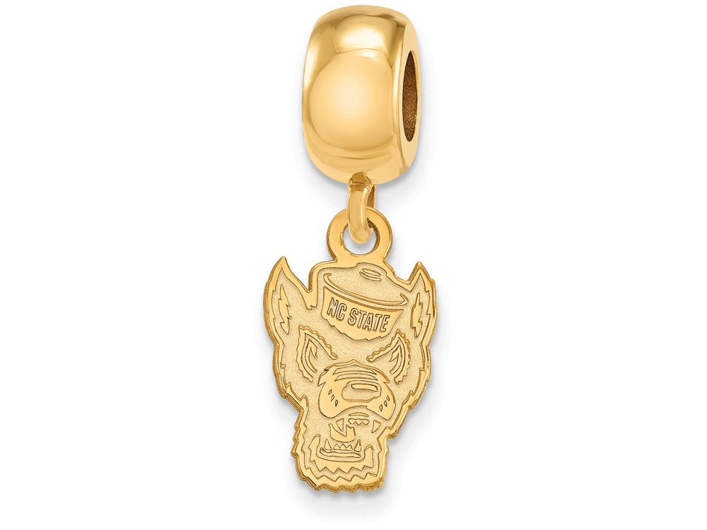 Logoart Sterling Silver Gp North Carolina State University Small Dangle Bead