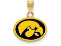 Logoart Sterling Silver Gp University Of Iowa Small Enamel Pendant