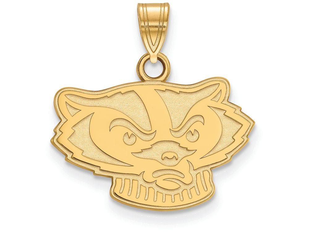 Logoart Sterling Silver Gp University Of Wisconsin Small Pendant