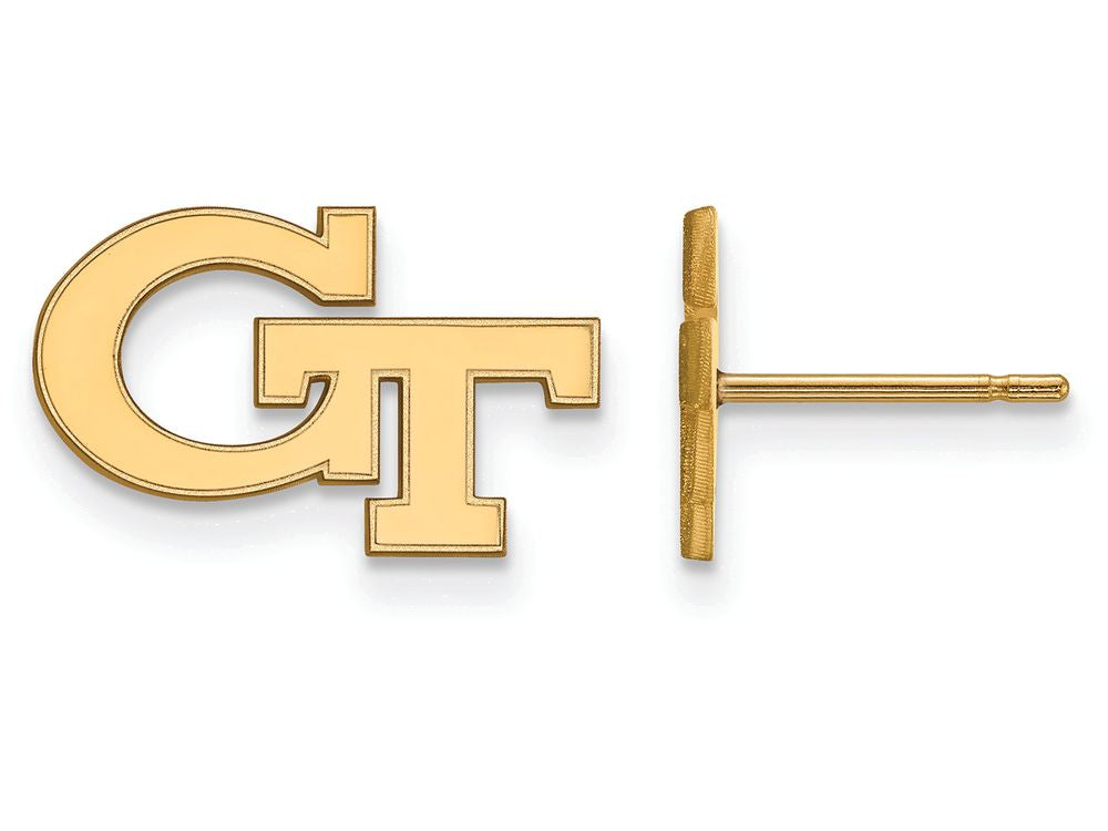 Logoart Sterling Silver Gp Georgia Institute Of Technology Extra Small Post Earrings