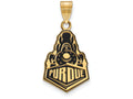 Logoart Sterling Silver Gp Purdue Large Enamel Pendant