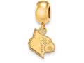 Logoart Sterling Silver Gp University Of Louisville Small Dangle Bead