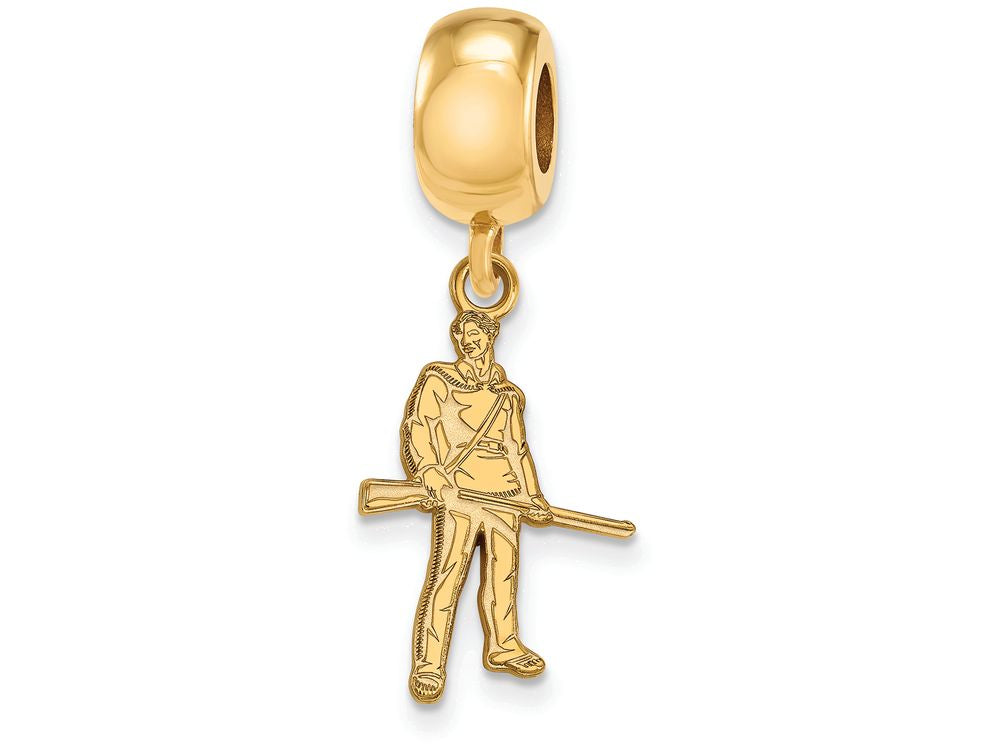 Logoart Sterling Silver Gp West Virginia University Small Dangle Bead