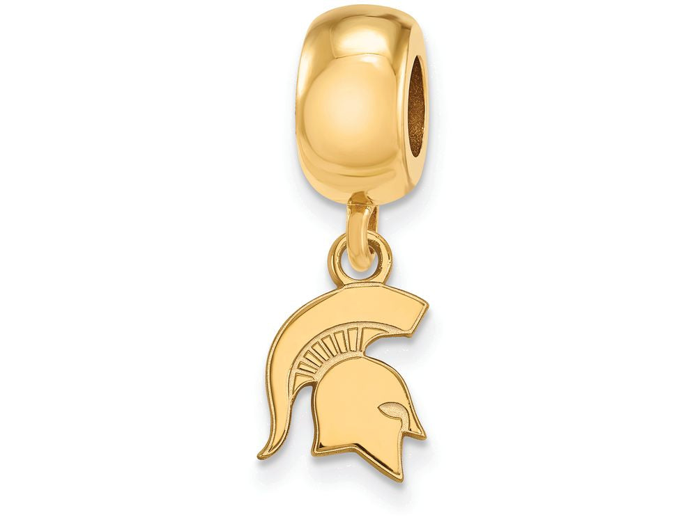 Logoart Sterling Silver Gp Michigan State University Extra Small Dangle Bead Charm