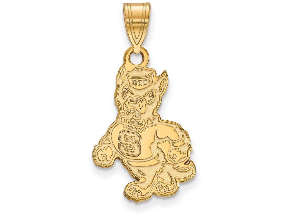 Logoart Sterling Silver Gp North Carolina State University Large Pendant