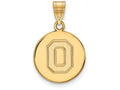 Logoart Sterling Silver Gp Ohio State University Medium Disc Pendant