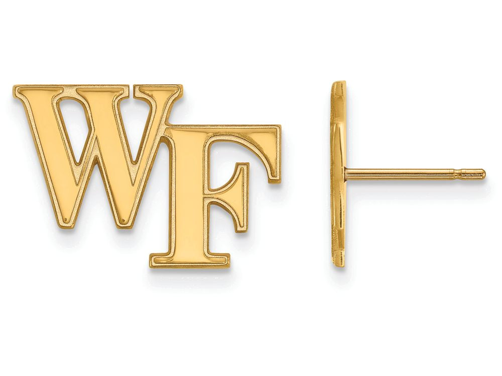 Logoart Sterling Silver Gp Wake Forest University Small Post Earringsterling Silver