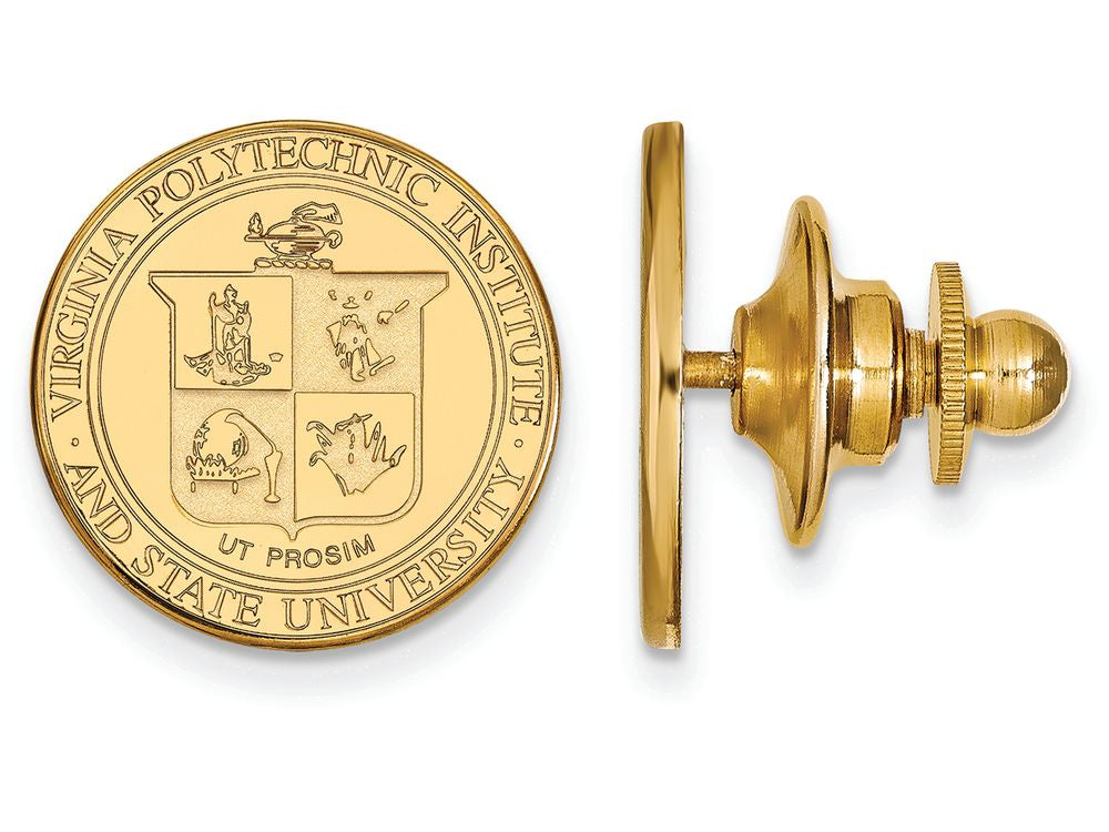 Logoart Sterling Silver Gp Virginia Tech Crest Lapel Pin