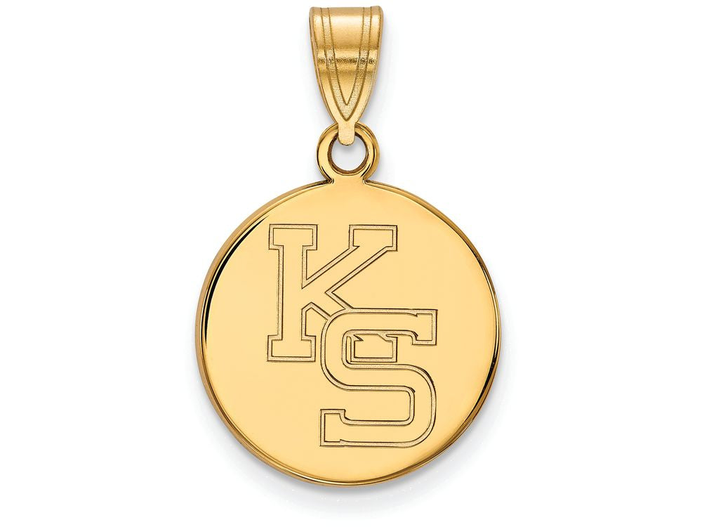 Logoart Sterling Silver Gp Kansas State University Medium Pendant