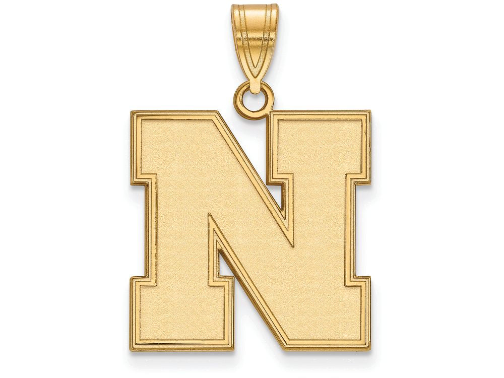 Logoart Sterling Silver Gp University Of Nebraska Large Pendant