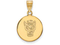 Logoart Sterling Silver Gp North Carolina State U Medium Disc Pendant