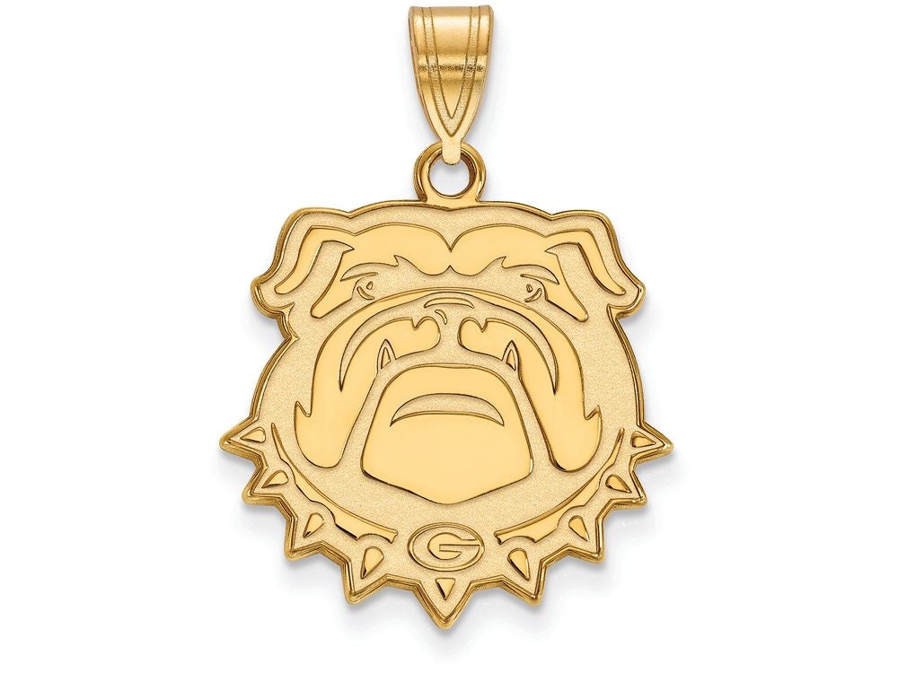 Logoart Sterling Silver Gp University Of Georgia Large Pendant