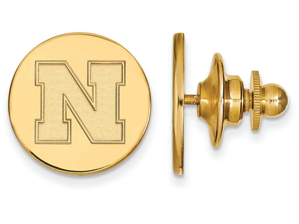 Logoart Sterling Silver Gp University Of Nebraska Disc Lapel Pin