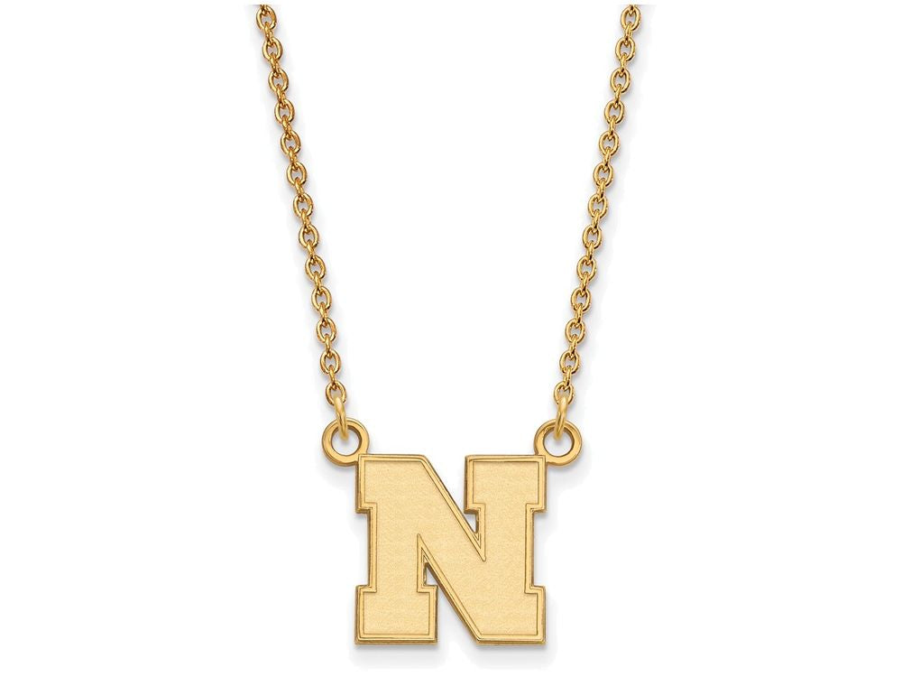 Logoart Sterling Silver Gp University Of Nebraska Small Pendant Necklace