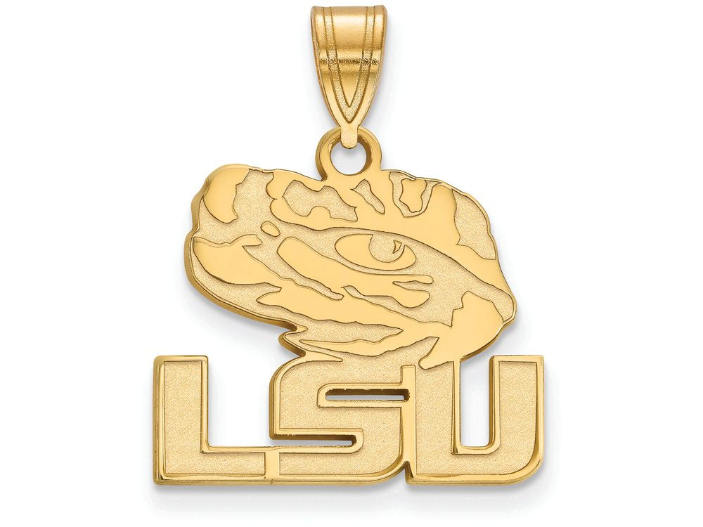 Logoart Sterling Silver Gp Louisiana State University Medium Pendant