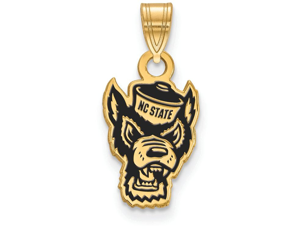 Logoart Sterling Silver Gp North Carolina State U Small Enamel Pendant