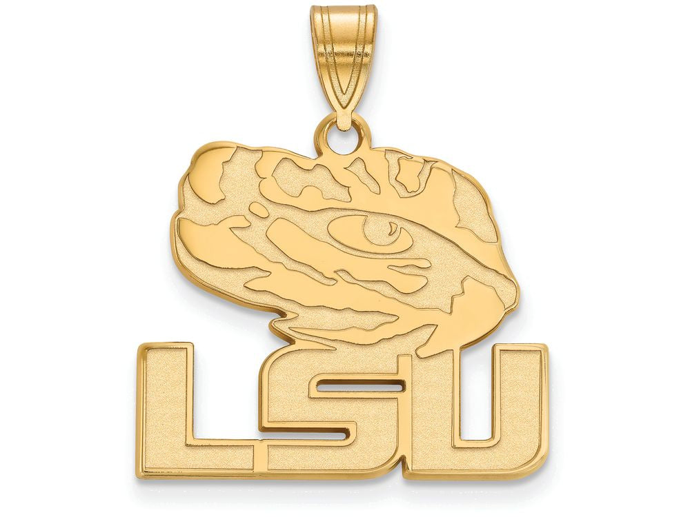 Logoart Sterling Silver Gp Louisiana State University Large Pendant