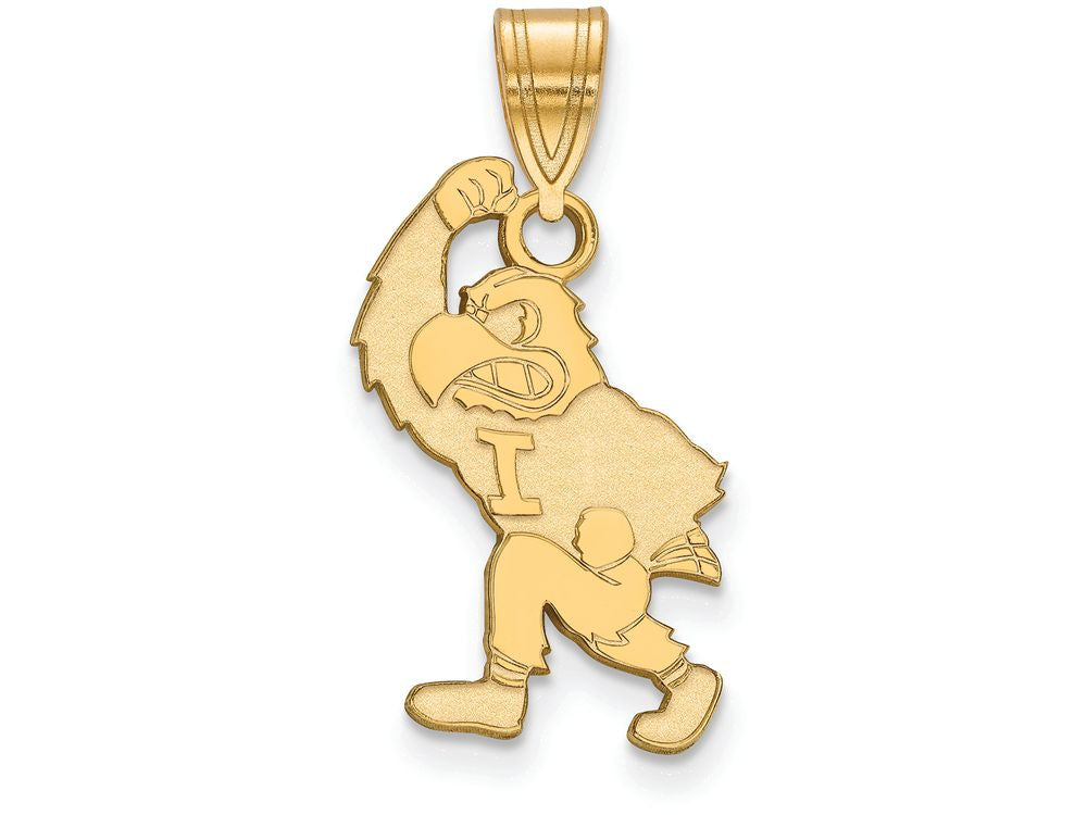 Logoart Sterling Silver Gp University Of Iowa Large Pendant