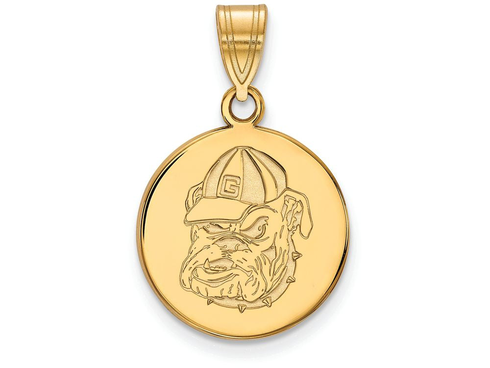 Logoart Sterling Silver Gp University Of Georgia Medium Pendant