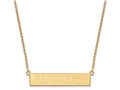 Logoart Sterling Silver Gp Auburn University Small Bar Necklace
