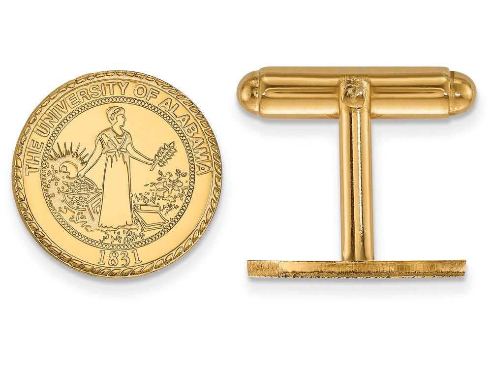 Logoart Sterling Silver Gp University Of Alabama Crest Cuff Link