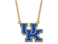 Logoart Sterling Silver Gp U Of Kentucky Large Enamel Pendant Necklace
