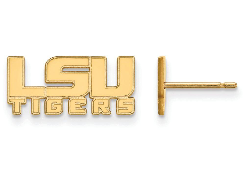 Logoart Sterling Silver Gp Louisiana State University Extra Small Post Earrings
