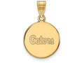 Logoart Sterling Silver Gp University Of Florida Medium Disc Pendant