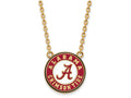 Logoart Sterling Silver Gp U Of Alabama Large Enamel Pend. Necklace