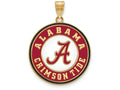 Logoart Sterling Silver Gp University Of Alabama Extra Large  Enamel Disc Pendant