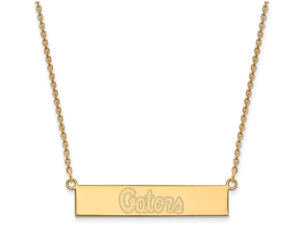 Logoart Sterling Silver Gp University Of Florida Small Bar Necklace