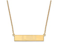 Logoart Sterling Silver Gp Lsu Small Bar Necklace