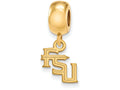 Logoart Sterling Silver Gp Florida State University Extra Small Dangle Bead Charm