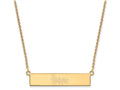 Logoart Sterling Silver Gp University Of Nebraska Small Bar Necklace