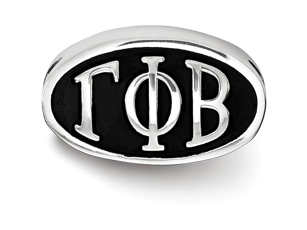 LogoArt Sterling Silver 12.25mm Gamma Phi Beta Oval Letters Bead Charm