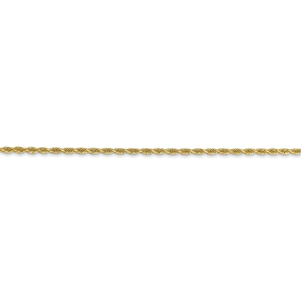 FJC Finejewelers 14 kt Yellow Gold Hand Made Bright Cut Rope Bracelet Lobster Clasp 5.5 Inches x 1.5 mm