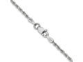 FJC Finejewelers 14 kt White Gold Hand Made Bright Cut Rope Chain Lobster Clasp 36 Inches x 1.75 mm
