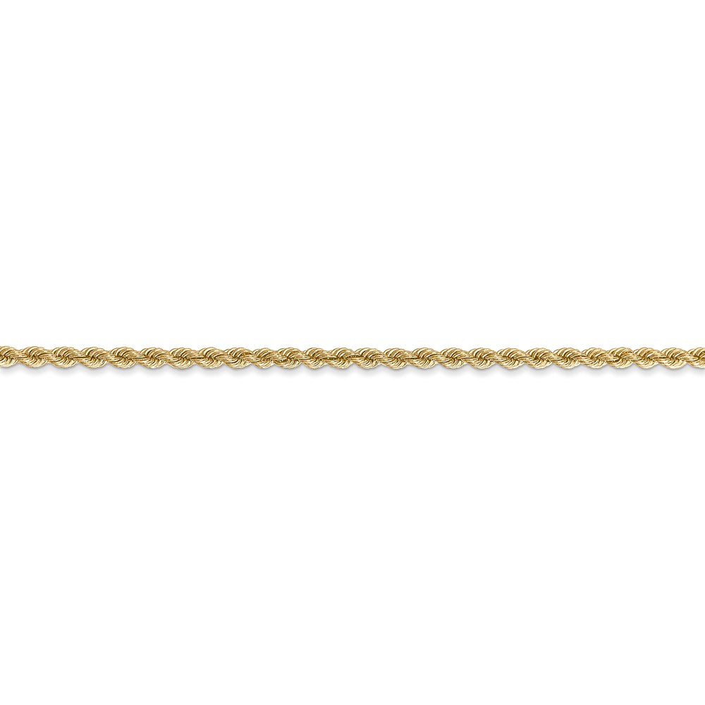 FJC Finejewelers 14 kt Yellow Gold Hand Made Rope Chain Lobster Clasp 36 Inches x 2.25 mm