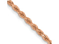 FJC Finejewelers 14 kt Rose Gold Hand Made Bright Cut Rope Bracelet Lobster Clasp 8 Inches x 2.25 mm
