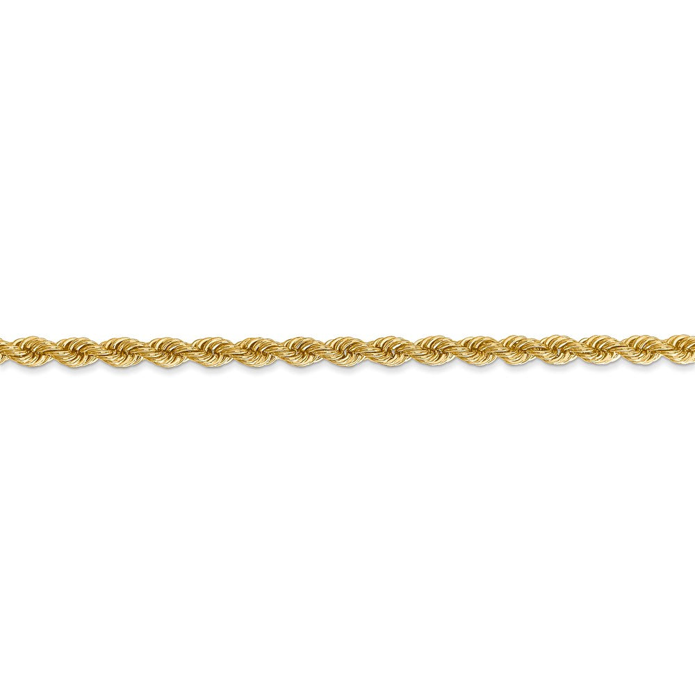 FJC Finejewelers 14 kt Yellow Gold Hand Made Rope Chain Lobster Clasp 36 Inches x 3 mm