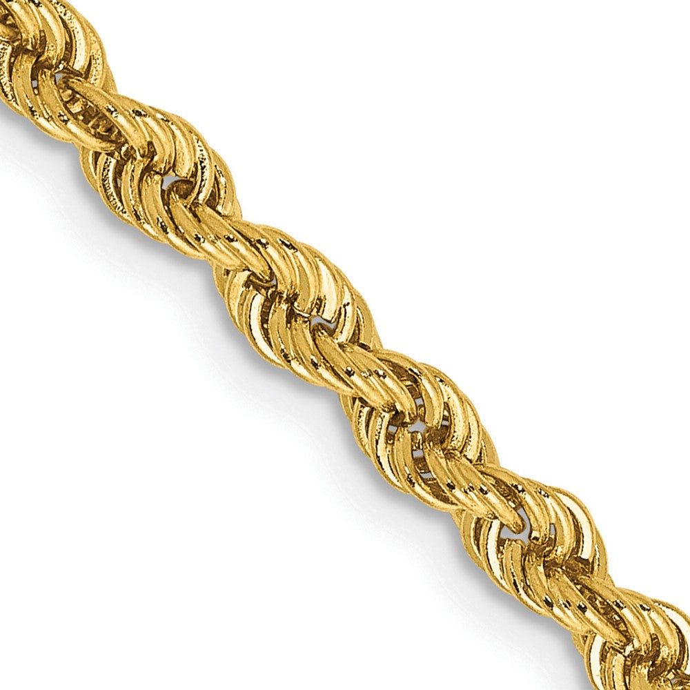 FJC Finejewelers 14 kt Yellow Gold Hand Made Rope Chain Lobster Clasp 36 Inches x 3 mm