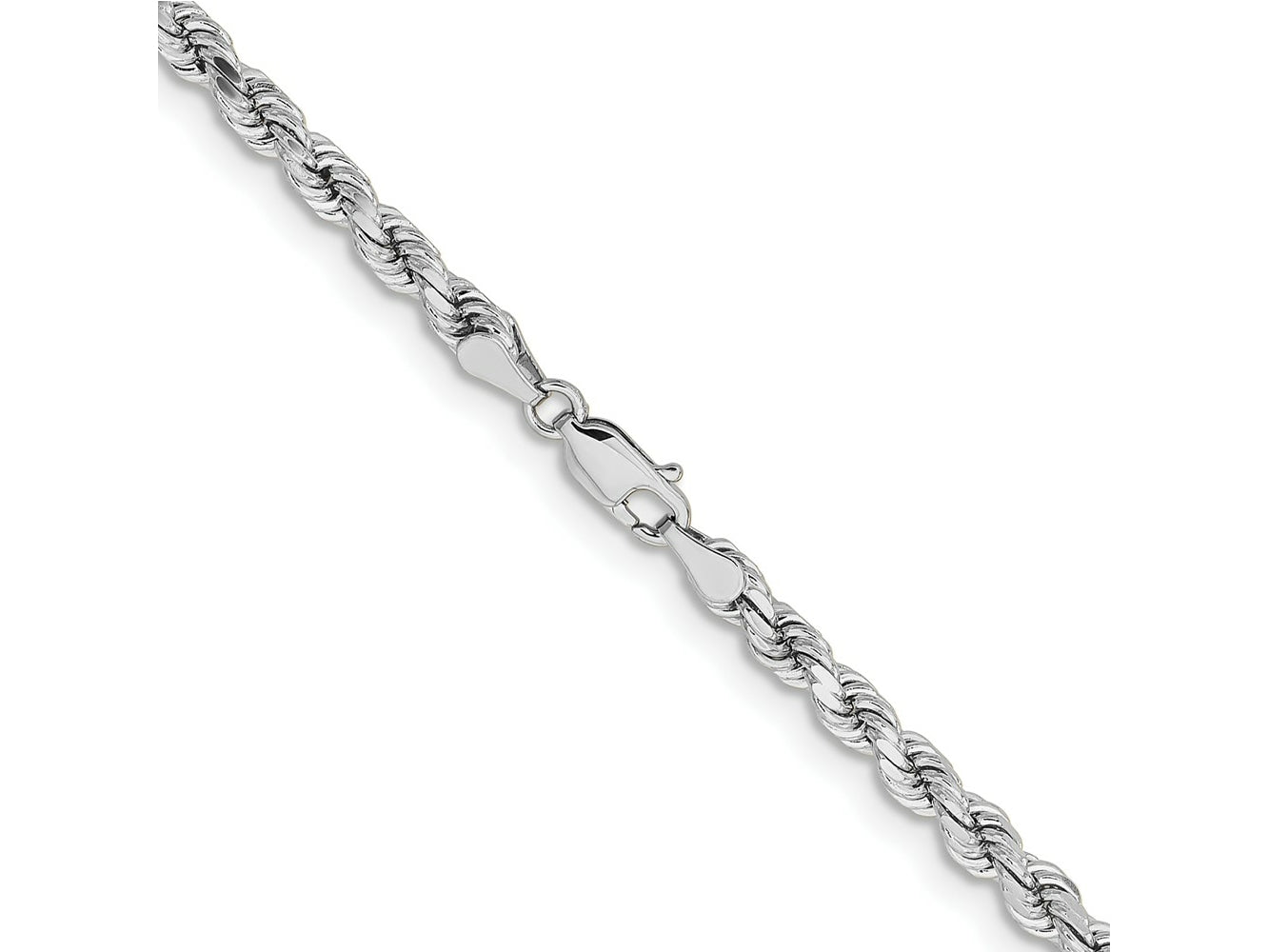 FJC Finejewelers 14 kt White Gold Bright Cut Rope with Lobster Clasp Chain Bracelet 8 Inches x 4.25 mm