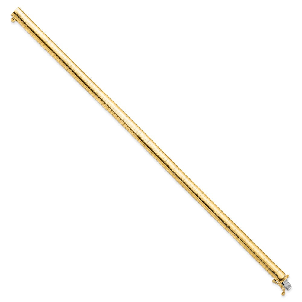 FJC Finejewelers 14 kt Yellow Gold 6mm Domed Omega Bracelet 8 Inches